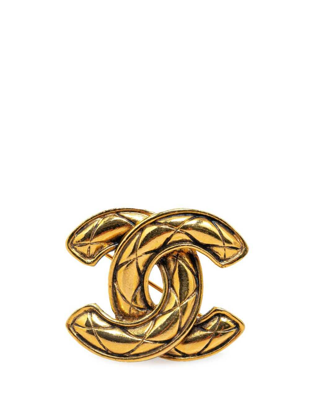 CHANEL Pre-Owned 1970-1980 Gold Plated CC Quilted… - image 1