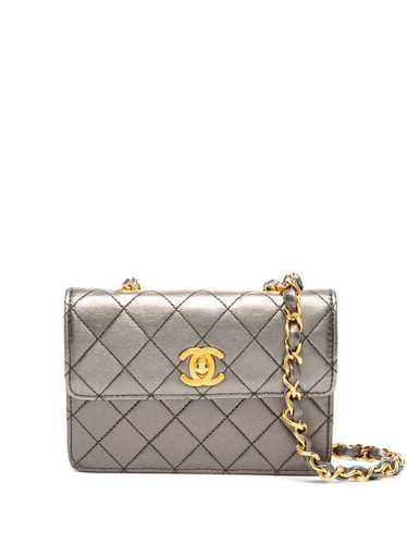 CHANEL Pre-Owned 1989-1991s micro mini flag bag - 