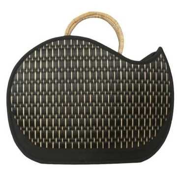 Basket of Cambodia Black & Tan Handbag/Purse - image 1