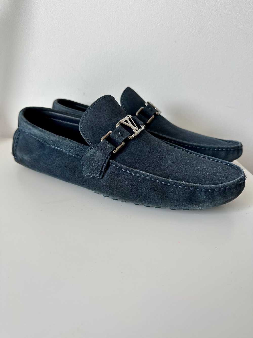 Louis Vuitton Louis Vuitton Hockenheim Navy Suede… - image 3