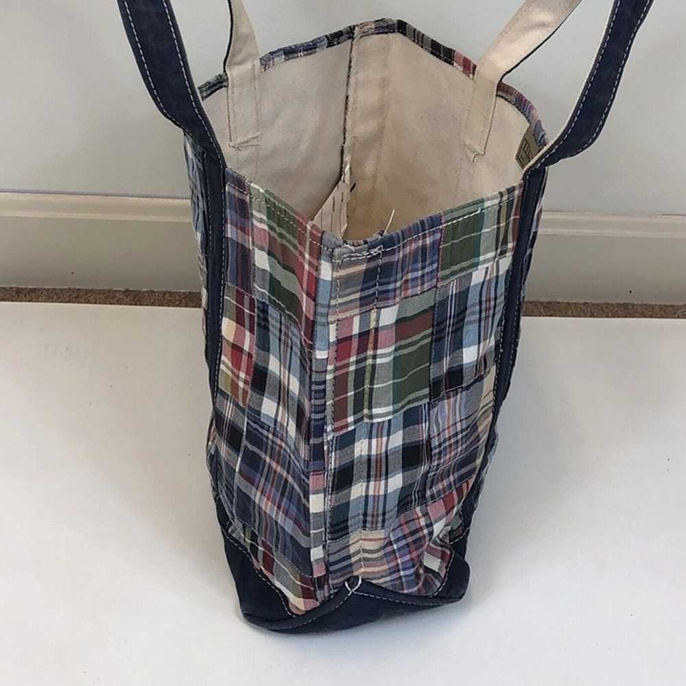 Vintage LL Bean Madras Patchwork Plaid Boat & Tot… - image 2