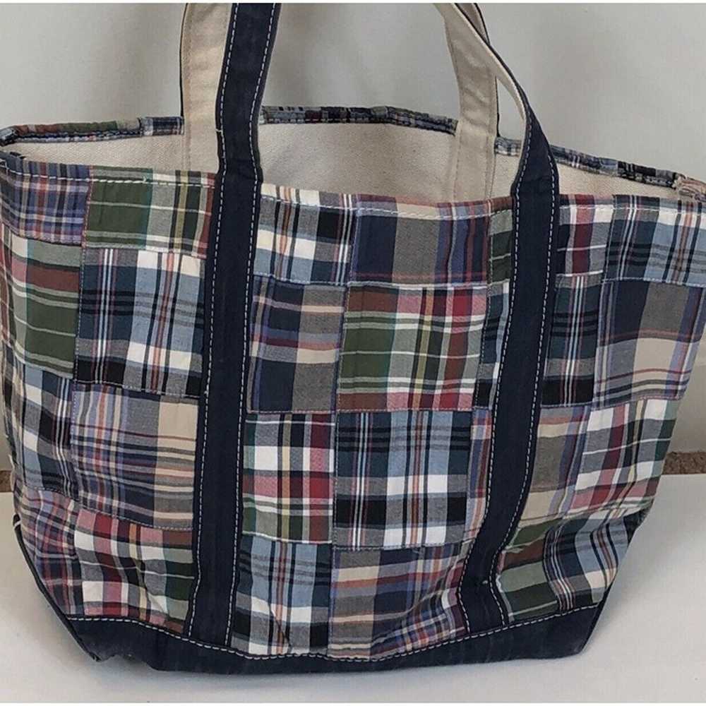 Vintage LL Bean Madras Patchwork Plaid Boat & Tot… - image 4