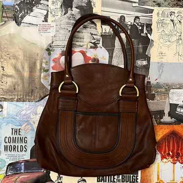 Beautiful vintage hand bag brown - image 1