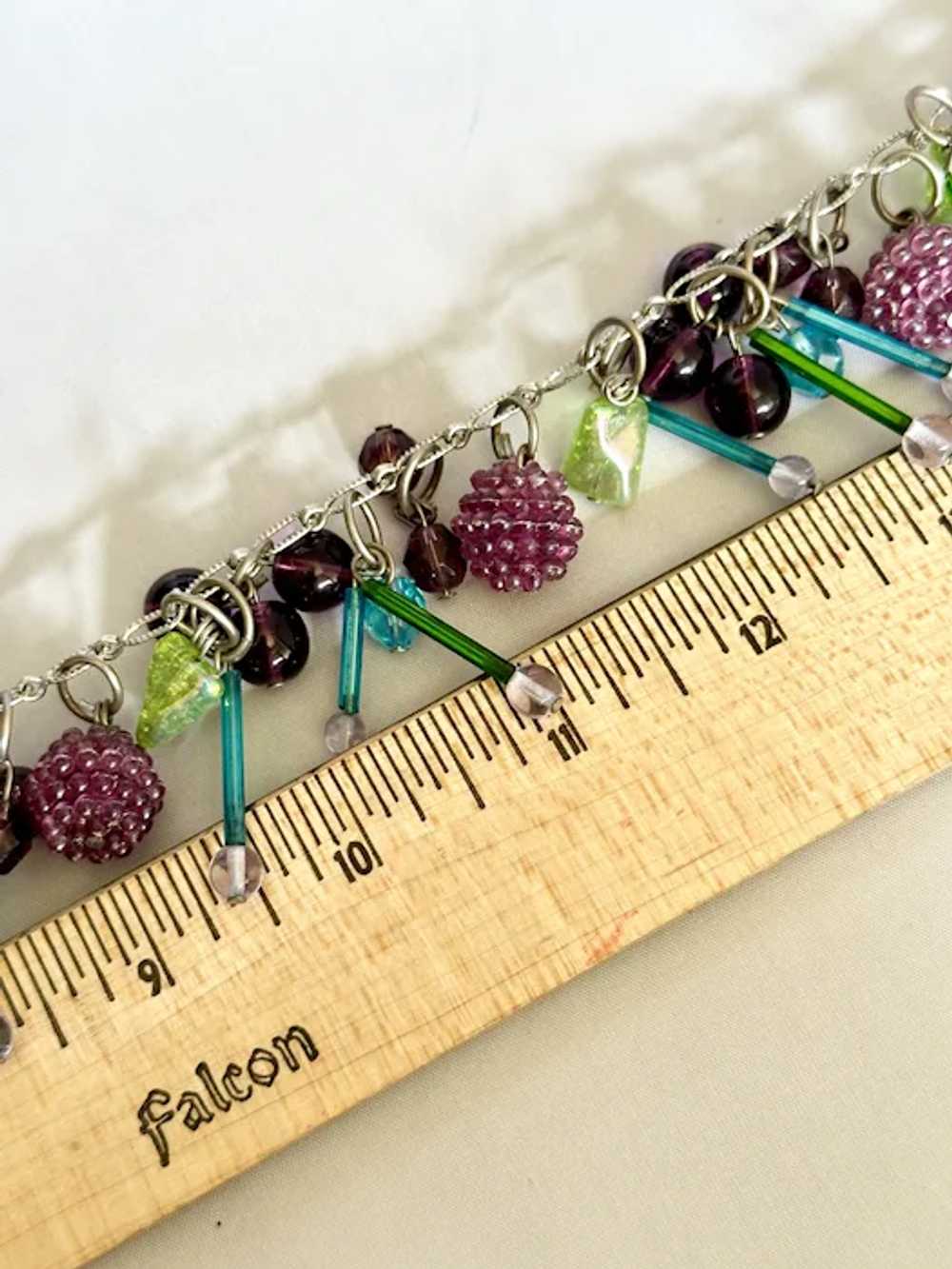 Glass Bead Fruit Necklace - image 11