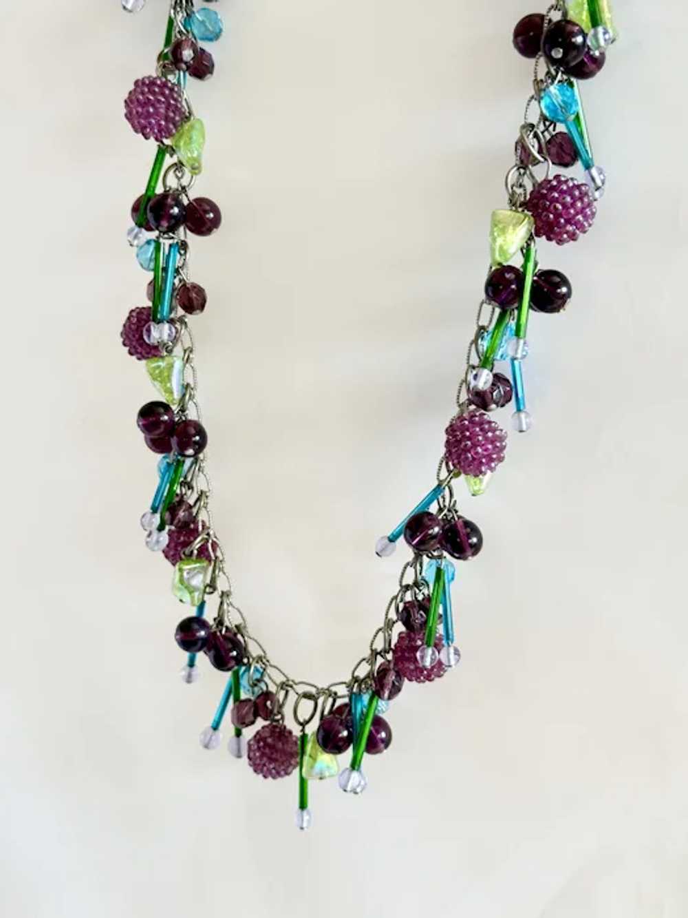 Glass Bead Fruit Necklace - image 2