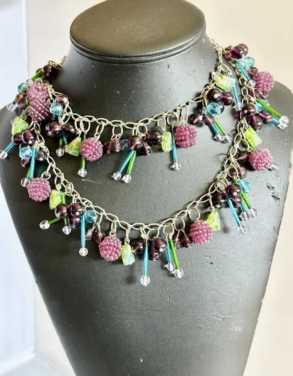 Glass Bead Fruit Necklace - image 3