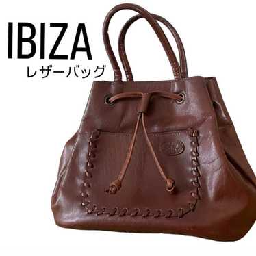 IBIZA Ibiza Handbag Drawstring Leather Brown