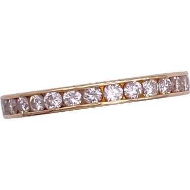 Diamond Eternity Band .93 Carat TW 14K Gold size 6 - image 1