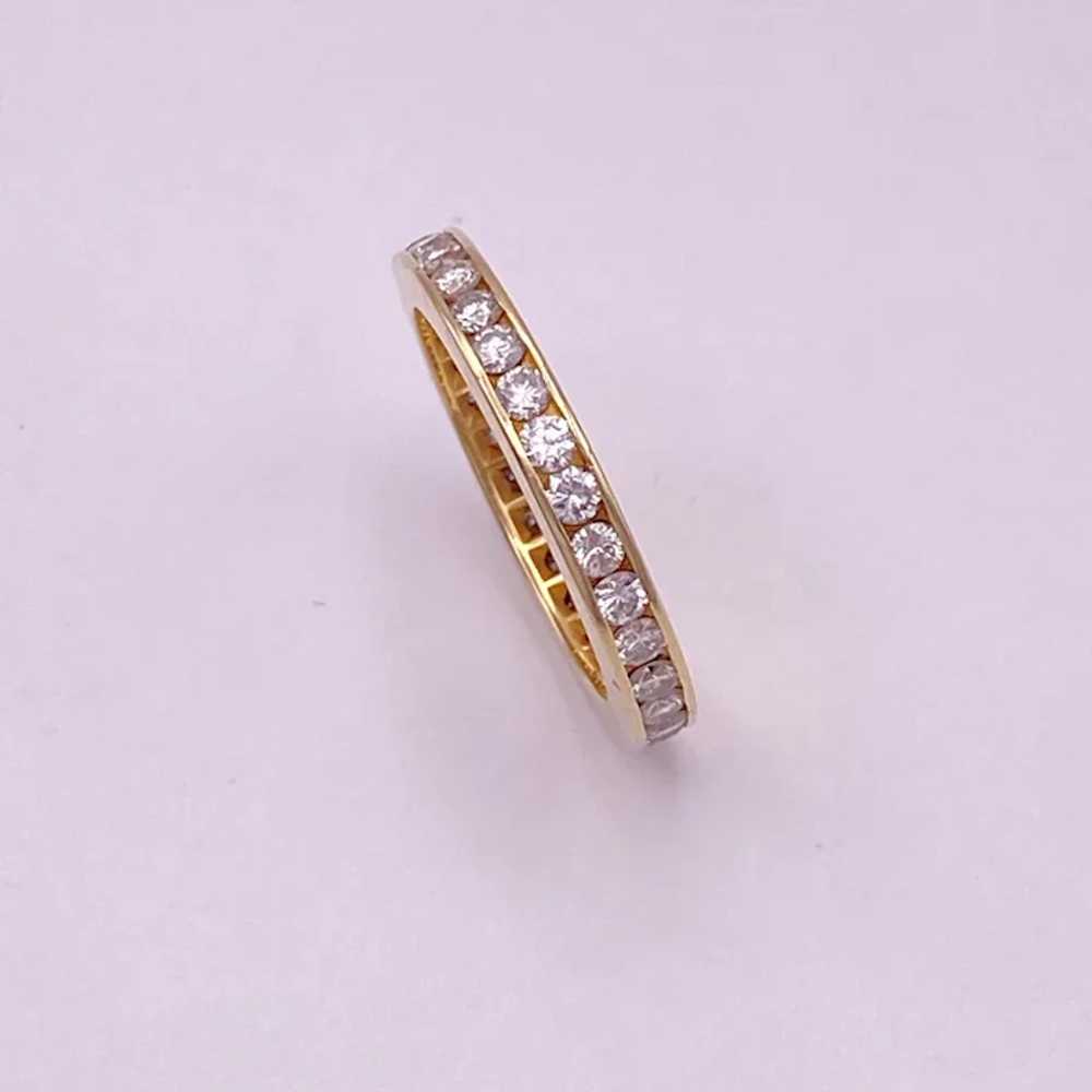 Diamond Eternity Band .93 Carat TW 14K Gold size 6 - image 4