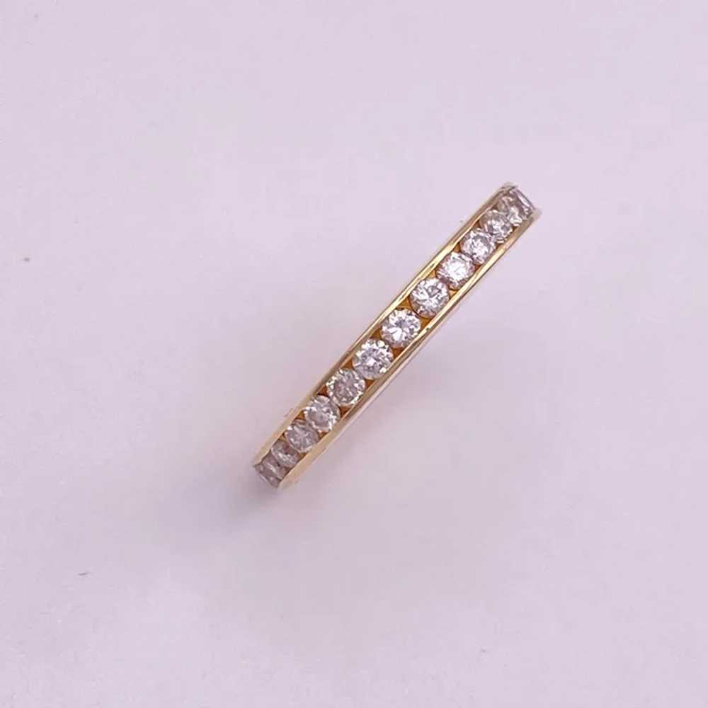 Diamond Eternity Band .93 Carat TW 14K Gold size 6 - image 5