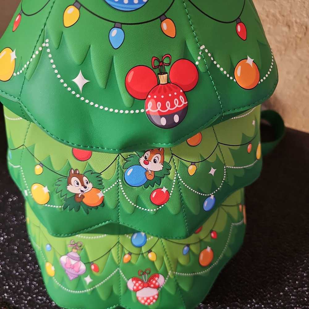 Disney x Loungefly Christmas tree backpack purse - image 6