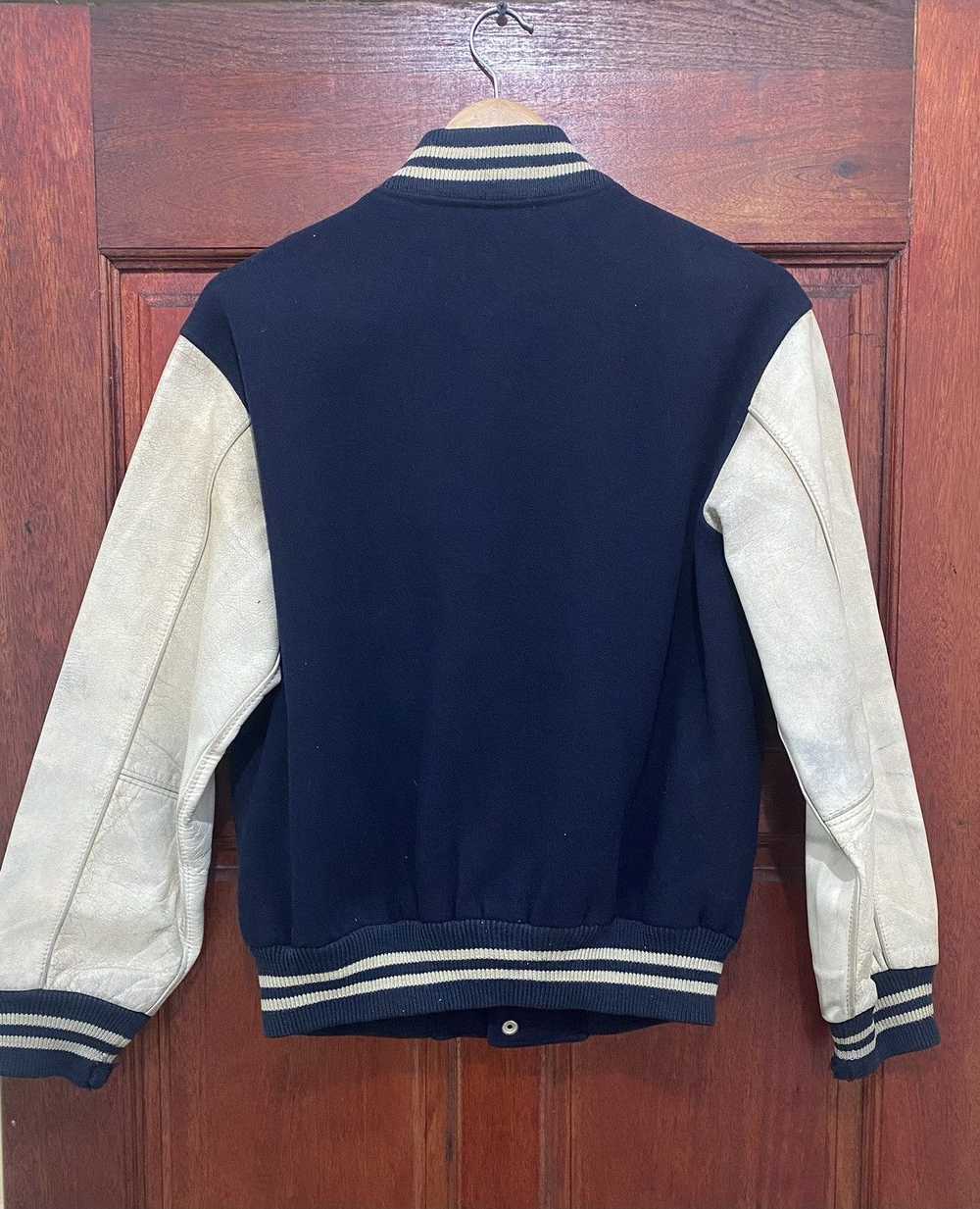 Leather × Varsity Jacket × Vintage Vintage Varsit… - image 2