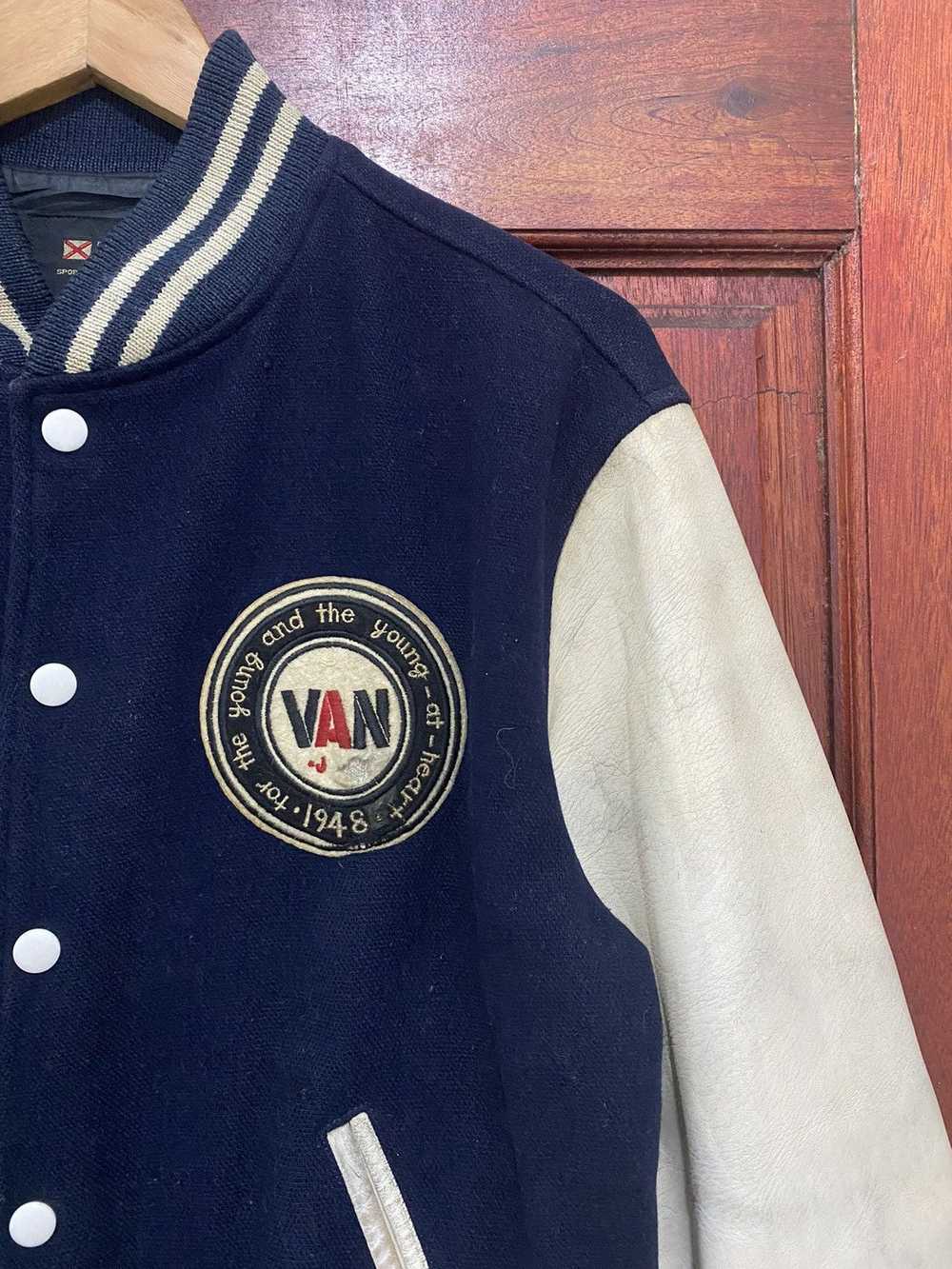 Leather × Varsity Jacket × Vintage Vintage Varsit… - image 4