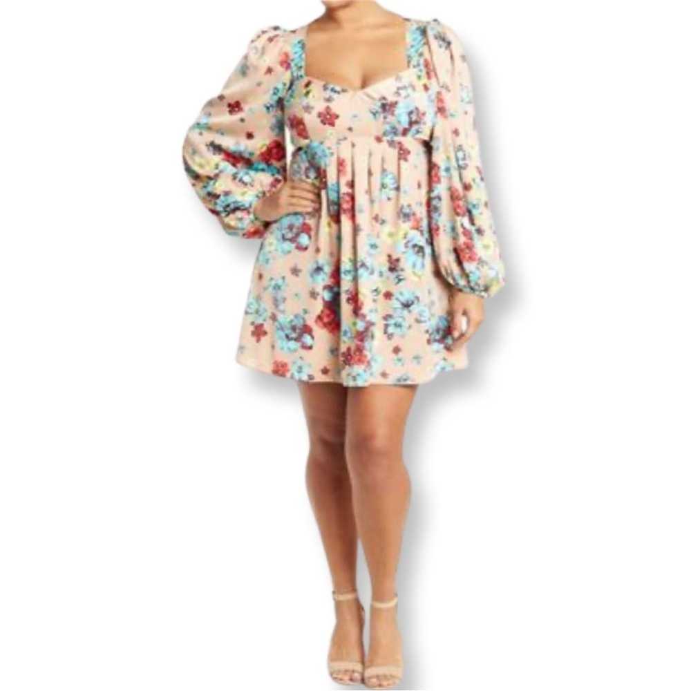 Brand AFRM Anita Floral Side Cutout Long Sleeve B… - image 1