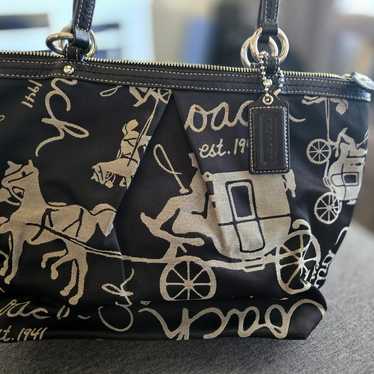 Coach 14482 black horse and carriage handbag