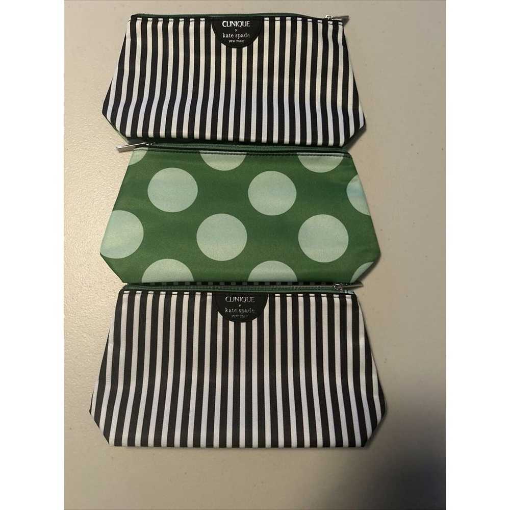 Kate Spade Clinique Cosmetics Makeup Bag- Stripes… - image 6