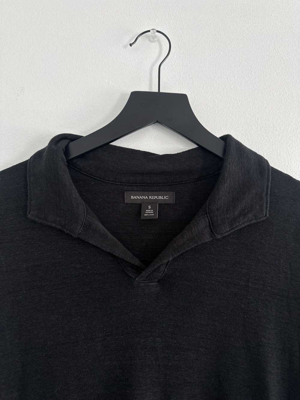 Banana Republic Black linen Banana Republic polo … - image 2