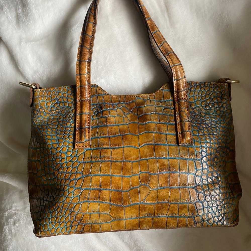 Valentina purse handbag Croco Pattern Leather - image 3