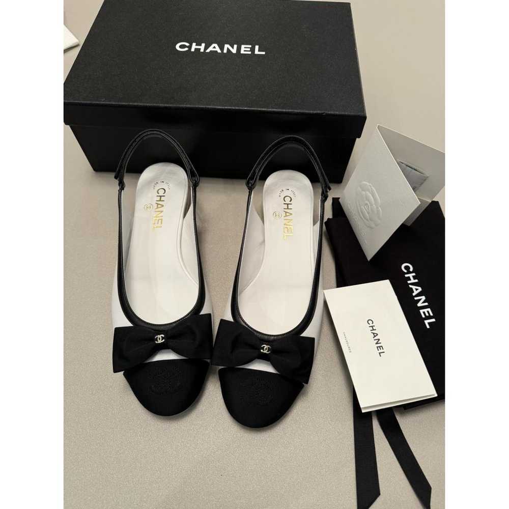 Chanel Slingback leather ballet flats - image 3