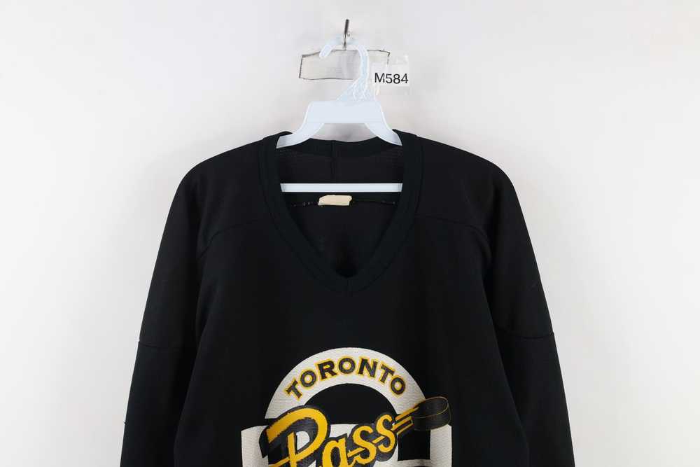 Vintage Vintage 90s Spell Out Pass Hockey Toronto… - image 2