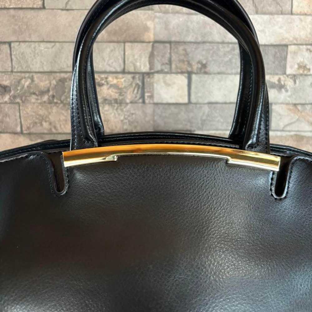 VitaFelice 【Cow Leather】2way Round Handbag Black - image 3