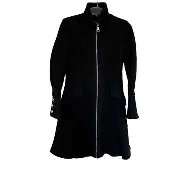 Guess Guess High Neck Long Zip Swing Coat Black - image 1