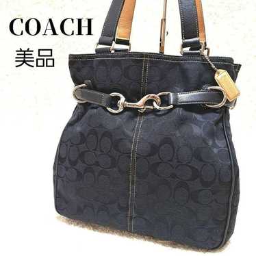 COACH Coach Tote Bag Shoulder Bag Signature Patter