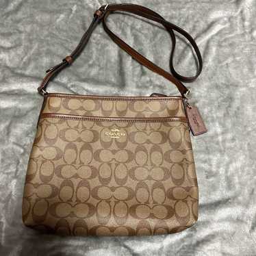 COACH Shoulder Bag Signature Brown