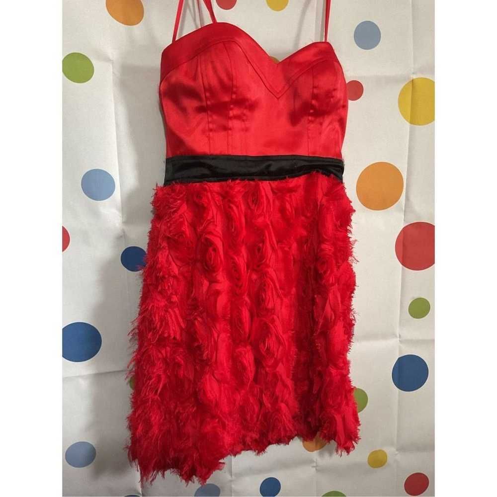 Other Faviana New York Red Dress Black Accents Ro… - image 5