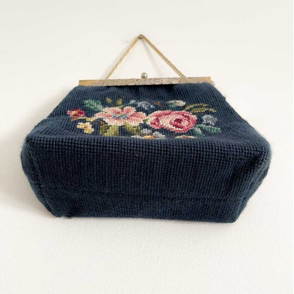 Vintage Embroidered Needlepoint Purse - image 2