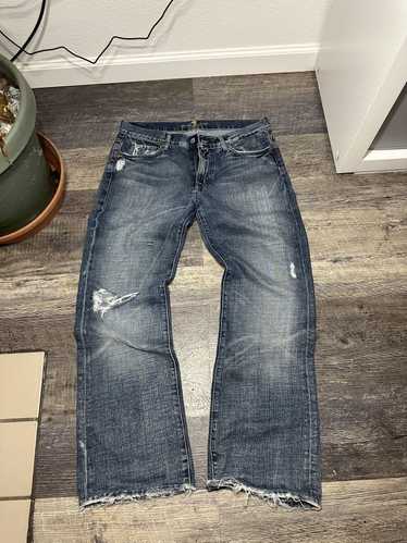 Distressed Denim Vintage y2k Distressed Jeans - R… - image 1