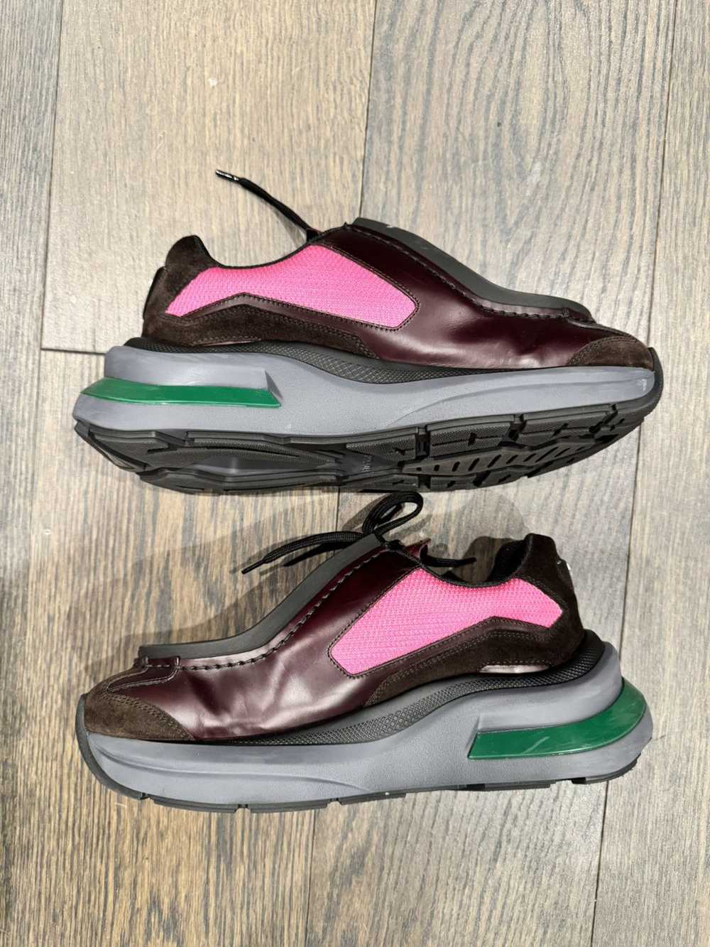 Prada Prada panelled leather chunky sneakers - image 3