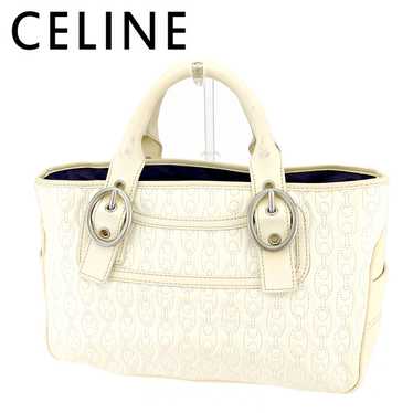 Auth CELINE Used Handbag Tote Bag Boogie Beige Si… - image 1