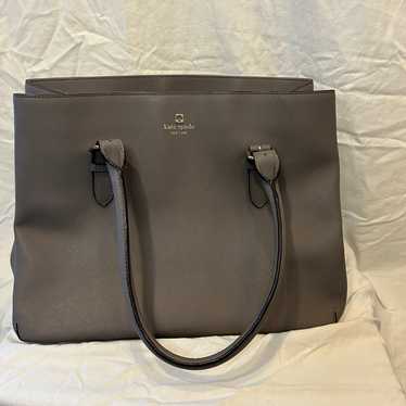 Kate Spade Gray Leather Handbag - image 1