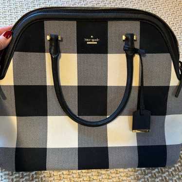 Kate Spade Buffalo Plaid Canvas Satchel Bag