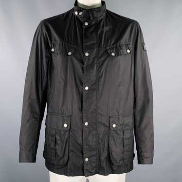 Barbour Enfield Black Waxed Canvas Parka Jacket - image 1