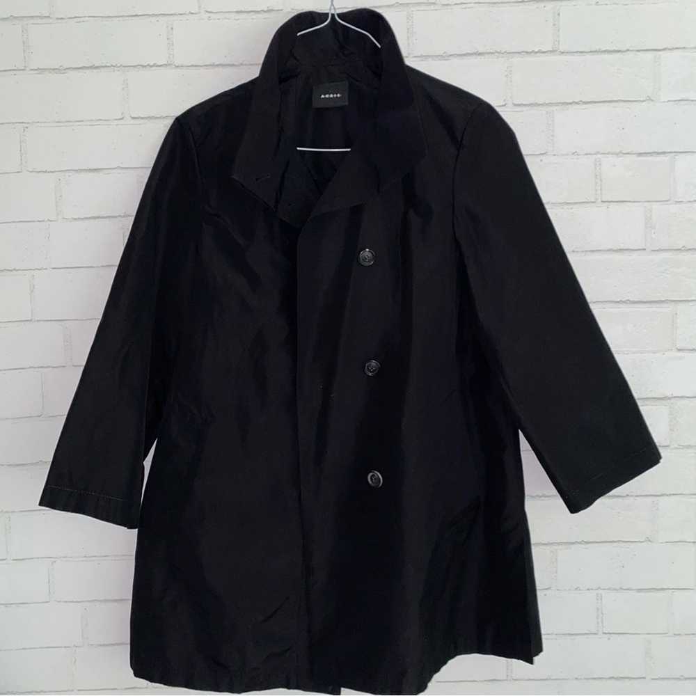 Akris AKRIS $5k O’Neill Silk Swing Coat Trench Bl… - image 6