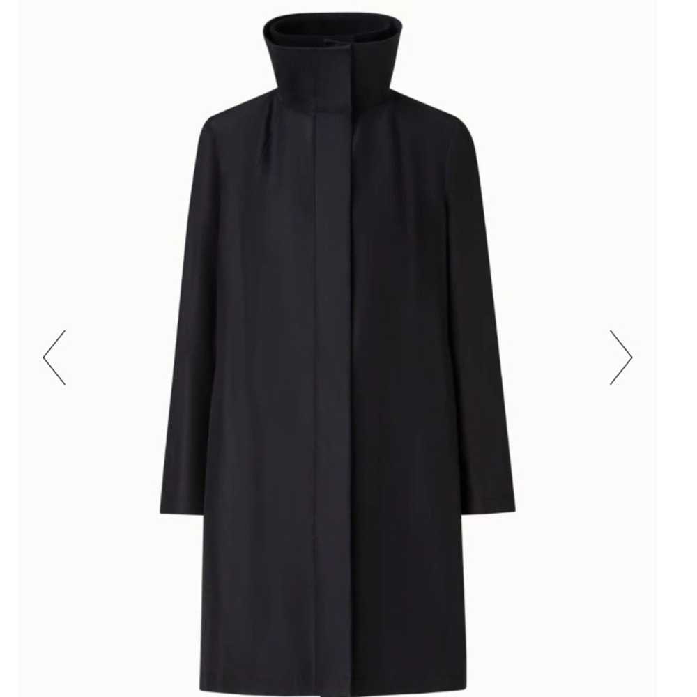 Akris AKRIS $5k O’Neill Silk Swing Coat Trench Bl… - image 8