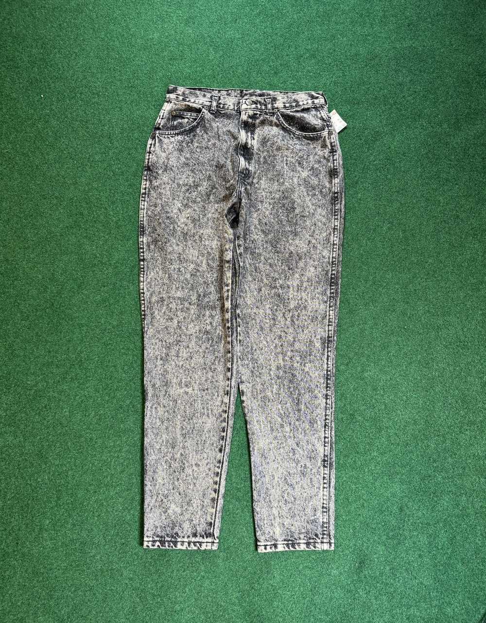 Vintage Vintage 80s Acid Wash Black Deadstock Chi… - image 1