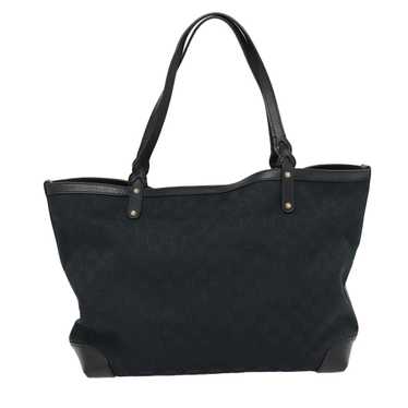 Gucci Gg Canvas Black Canvas Tote Bag (Pre-Owned)