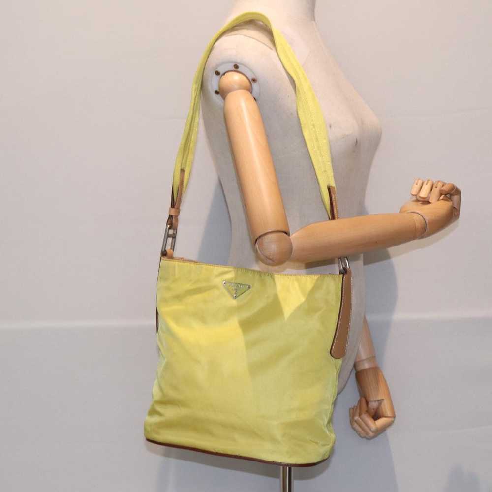 Prada Tessuto Yellow Synthetic Shoulder Bag (Pre-… - image 12