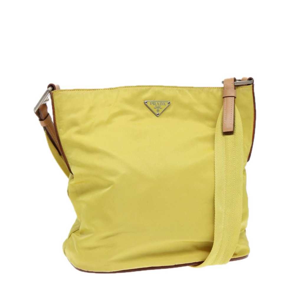 Prada Tessuto Yellow Synthetic Shoulder Bag (Pre-… - image 1