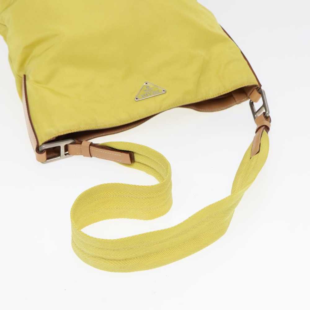 Prada Tessuto Yellow Synthetic Shoulder Bag (Pre-… - image 4