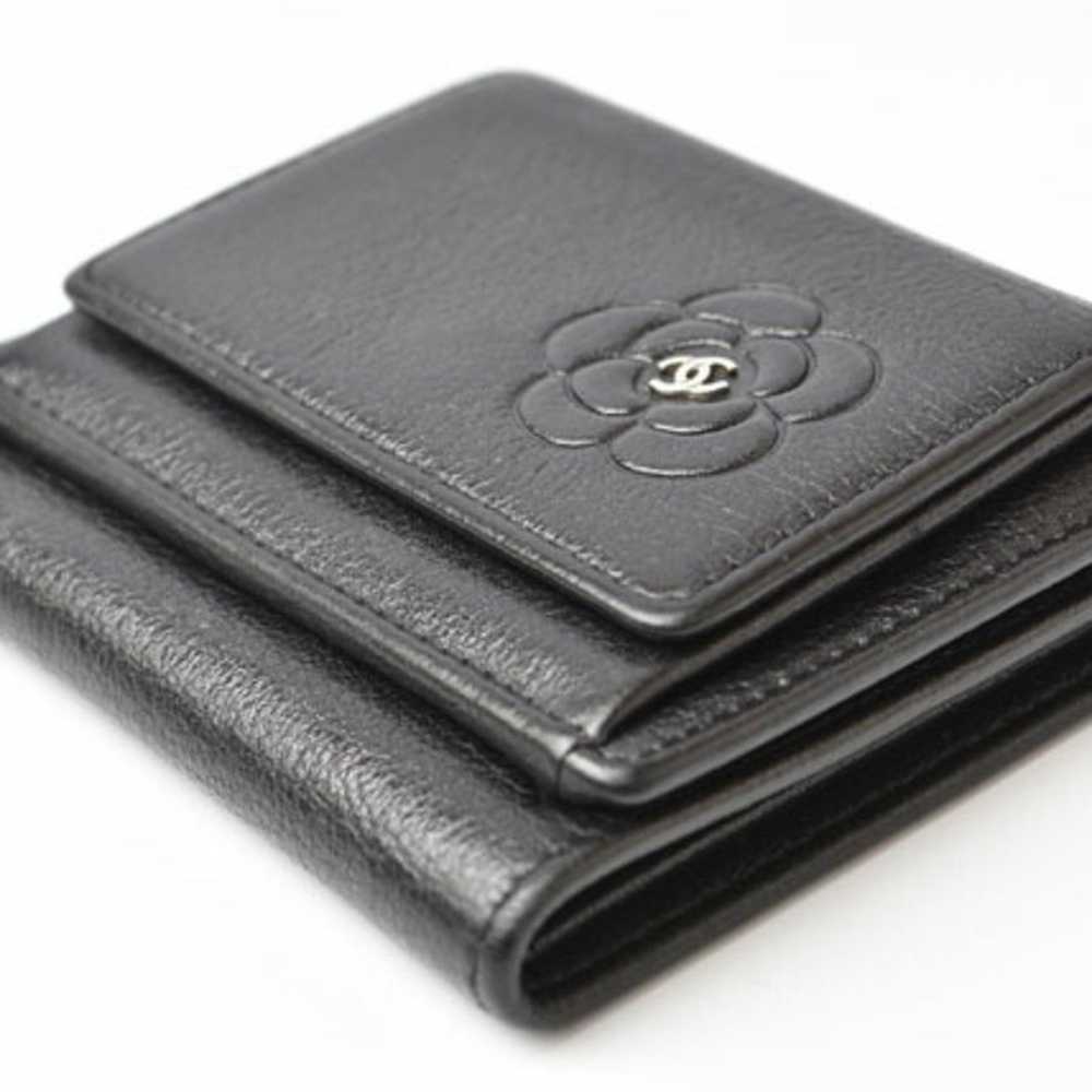 Chanel CHANEL Wallet Tri-fold Compact Camellia La… - image 12