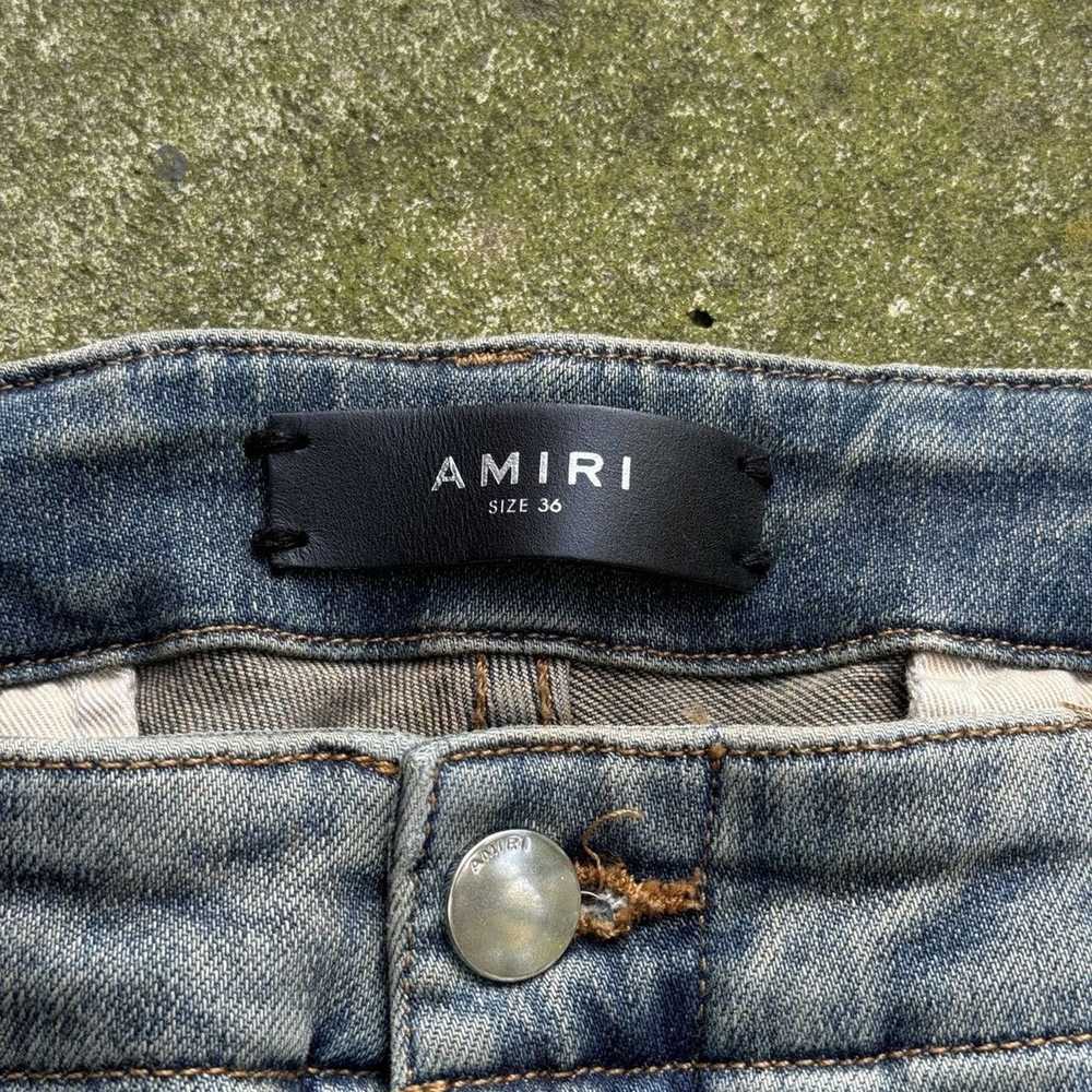 Amiri × Streetwear AMIRI MX1 MUD DENIM CARGO LEAT… - image 5