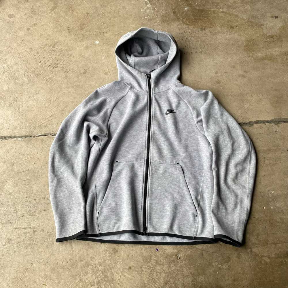 Vintage GREY NIKE TECH HOODIE ZIPUP SMALL - image 1