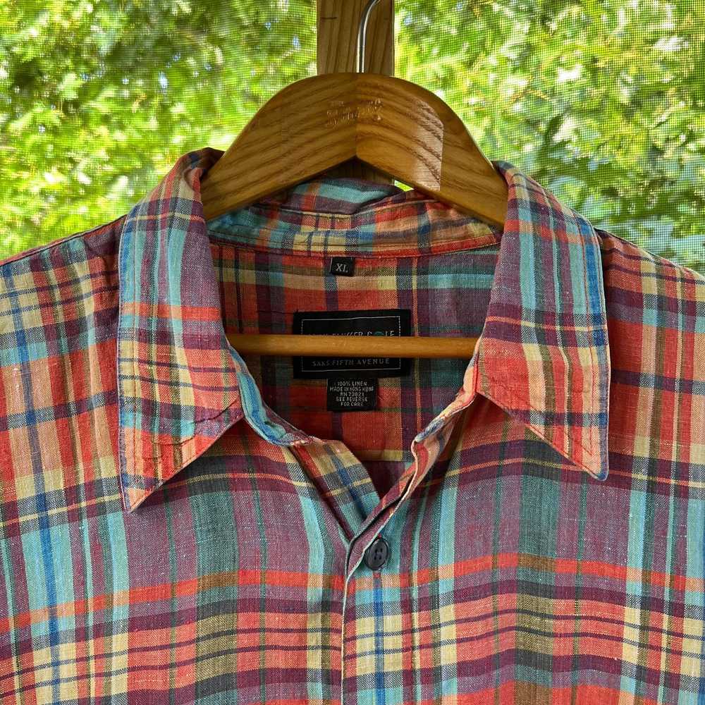 Alan Flusser Alan Flusser Golf Plaid Button Down … - image 4