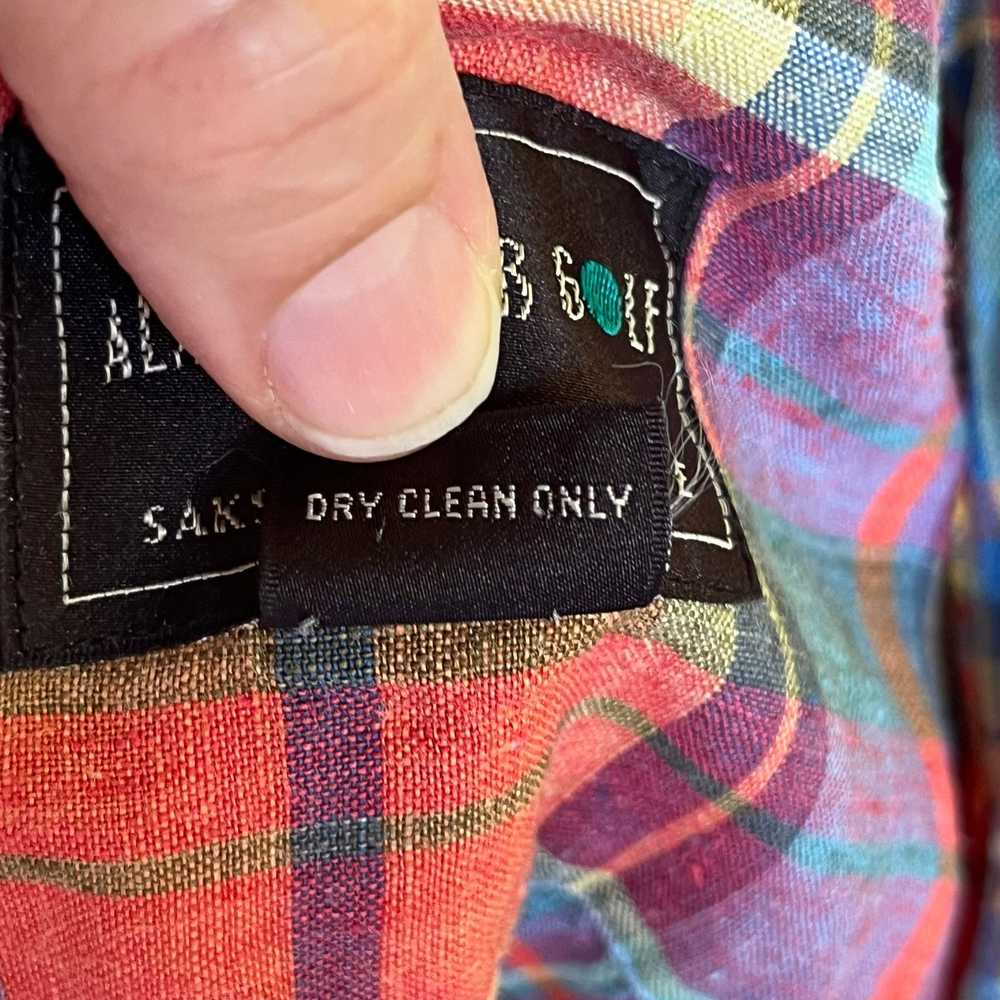 Alan Flusser Alan Flusser Golf Plaid Button Down … - image 9