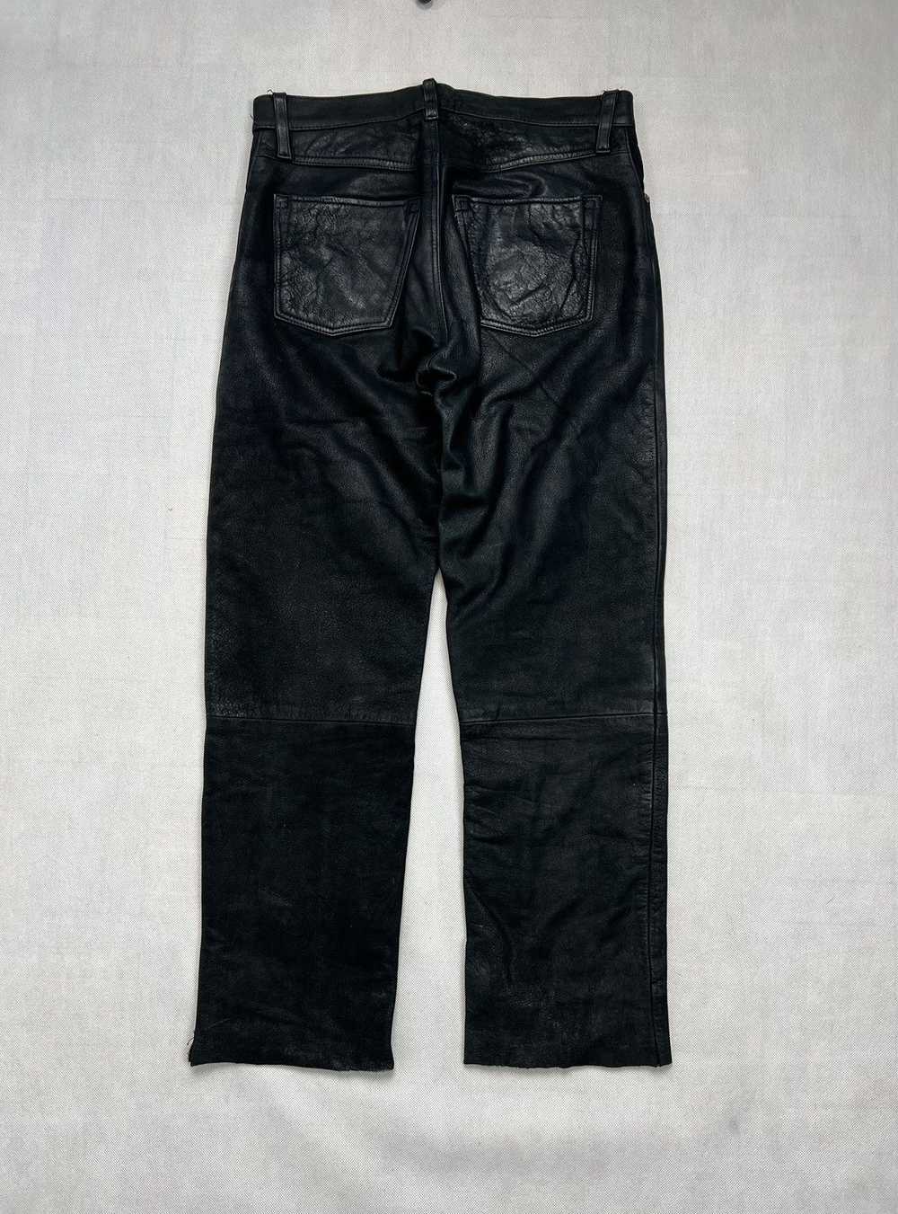 Vintage Heavy Leather Pants BamBoo black vintage - image 2