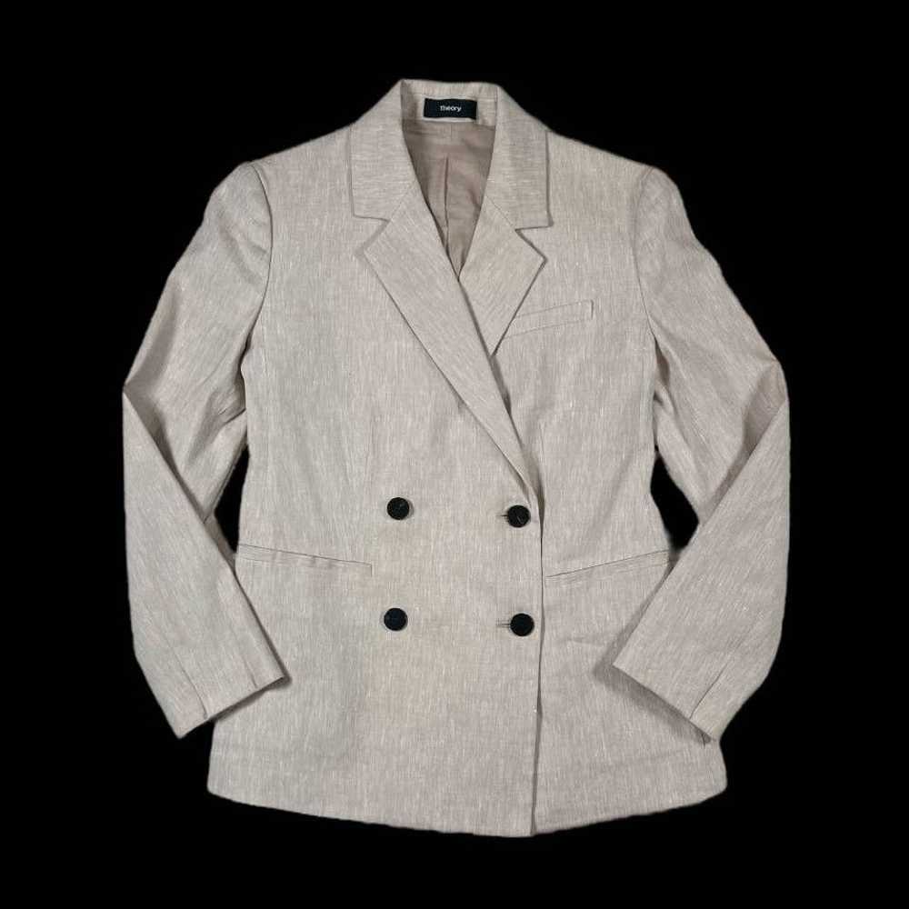 Theory Theory Double Breasted Blazer in Cream | S… - image 1